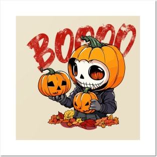 boo halloween pumpkin Posters and Art